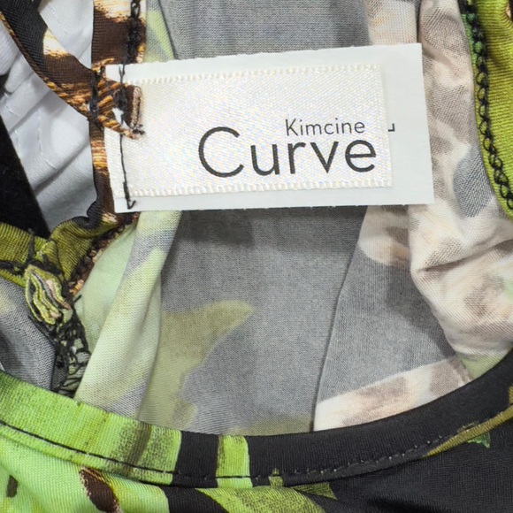 KIMCINE CURVE Tropical Print Maxi Dress with Slit size L - Picture 4 of 4